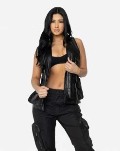 EPTM. EPTM WOMEN GOPACHI VEST HOLSTER- BLACK TOPS