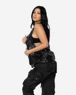 EPTM. EPTM WOMEN GOPACHI VEST HOLSTER- BLACK TOPS