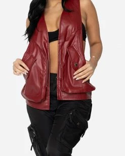 EPTM. TOPS EPTM WOMEN GOPACHI VEST HOLSTER-BURGUNDY