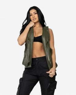 EPTM. TOPS EPTM WOMEN GOPACHI VEST HOLSTER-OLIVE