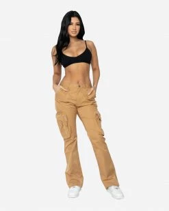 EPTM. BOTTOMS EPTM WOMEN OSAKA CARGO PANTS-KHAKI