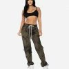 EPTM. EPTM WOMEN TIE DYE HYPER TRACK PANTS-OLIVE