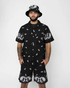 EPTM. EPTM X PASCAL VINTAGE PAISLEY BUCKET HAT-BLACK