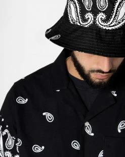 EPTM. EPTM X PASCAL VINTAGE PAISLEY BUCKET HAT-BLACK