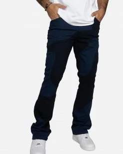 EPTM. DAVE EAST MARBLE PANTS-BLUE/BLUE