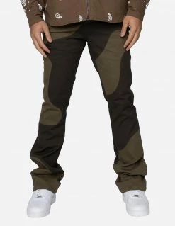 EPTM. DAVE EAST MARBLE PANTS-OLIVE/OLIVE