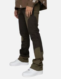 EPTM. DAVE EAST MARBLE PANTS-OLIVE/OLIVE