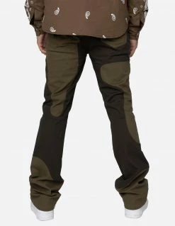 EPTM. DAVE EAST MARBLE PANTS-OLIVE/OLIVE