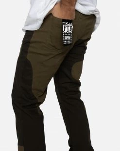 EPTM. DAVE EAST MARBLE PANTS-OLIVE/OLIVE