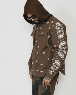 EPTM. JACKETS DAVE EAST FTD BANDANA JACKET-BROWN