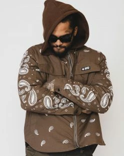 EPTM. JACKETS DAVE EAST FTD BANDANA JACKET-BROWN
