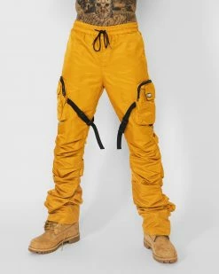 EPTM. CARGOS DAVE EAST STRAP STACKED FLARE PANTS - MUSTARD 6 EPTM. CARGOS DAVE EAST STRAP STACKED FLARE PANTS - MUSTARD