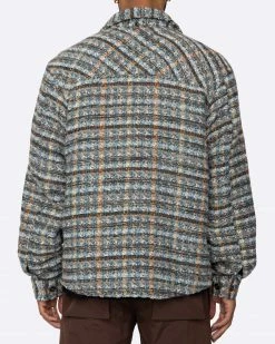 EPTM. EPTM SLIT FLANNEL SHIRT-BROWN SHIRTS