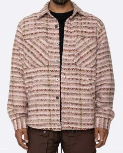 EPTM. EPTM SLIT FLANNEL SHIRT-PINK