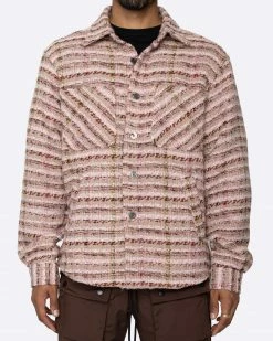 EPTM. EPTM SLIT FLANNEL SHIRT-PINK