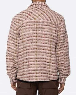 EPTM. EPTM SLIT FLANNEL SHIRT-PINK