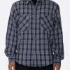 EPTM. SHIRTS EPTM SLIT FLANNEL SHIRT-VINTAGE BLUE