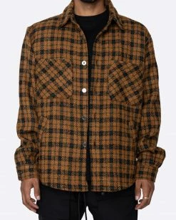 EPTM. SHIRTS EPTM SLIT FLANNEL SHIRT- VINTAGE BROWN