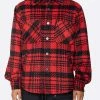 EPTM. EPTM SLIT FLANNEL SHIRT-MODERN RED SHIRTS