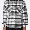 EPTM. EPTM SLIT FLANNEL SHIRT-MODERN BLACK