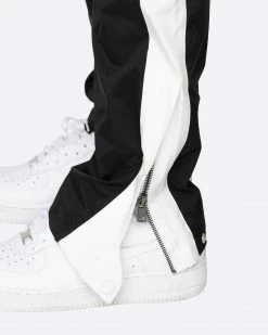 EPTM. EPTM NYLON BASIC TRACK PANTS- BLACK/WHITE