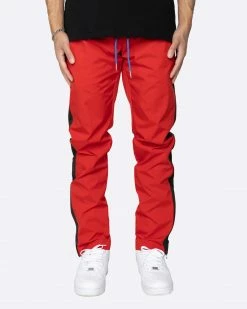 EPTM. EPTM NYLON BASIC TRACK PANTS-RED/BLACK