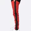 EPTM. EPTM NYLON BASIC TRACK PANTS-RED/BLACK
