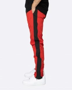 EPTM. EPTM NYLON BASIC TRACK PANTS-RED/BLACK