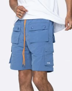 EPTM. EPTM SNAP CARGO SHORTS-DENIM BLUE
