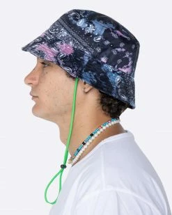 EPTM. ACCESSORIES EPTM TIE DYED BANDANA BUCKET HAT-BLACK