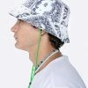 EPTM. EPTM TIE DYED BANDANA BUCKET HAT-WHITE ACCESSORIES