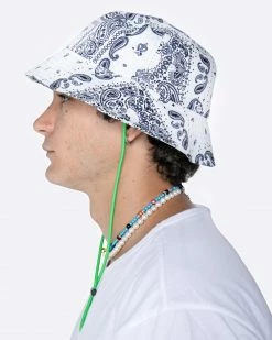 EPTM. EPTM TIE DYED BANDANA BUCKET HAT-WHITE ACCESSORIES